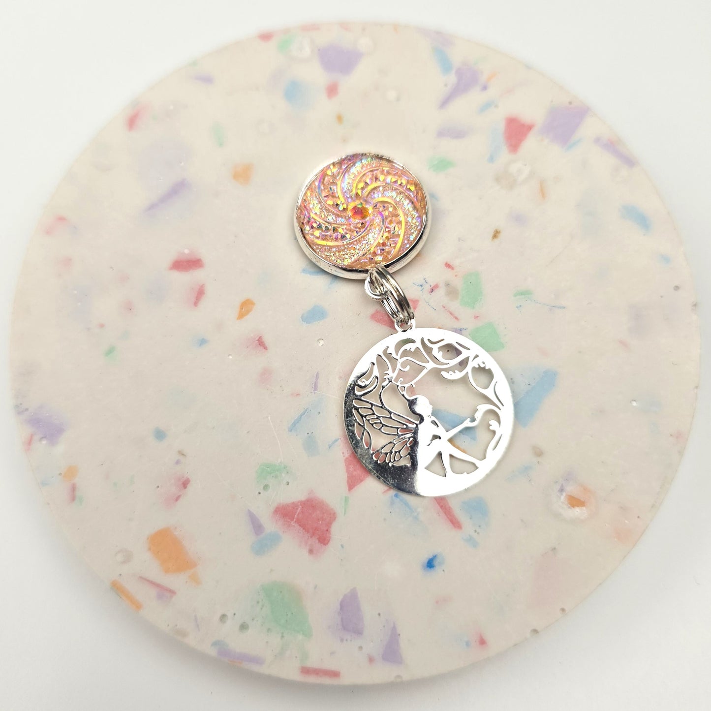 Discontinued Light Pink magical fairy Charm Dangly