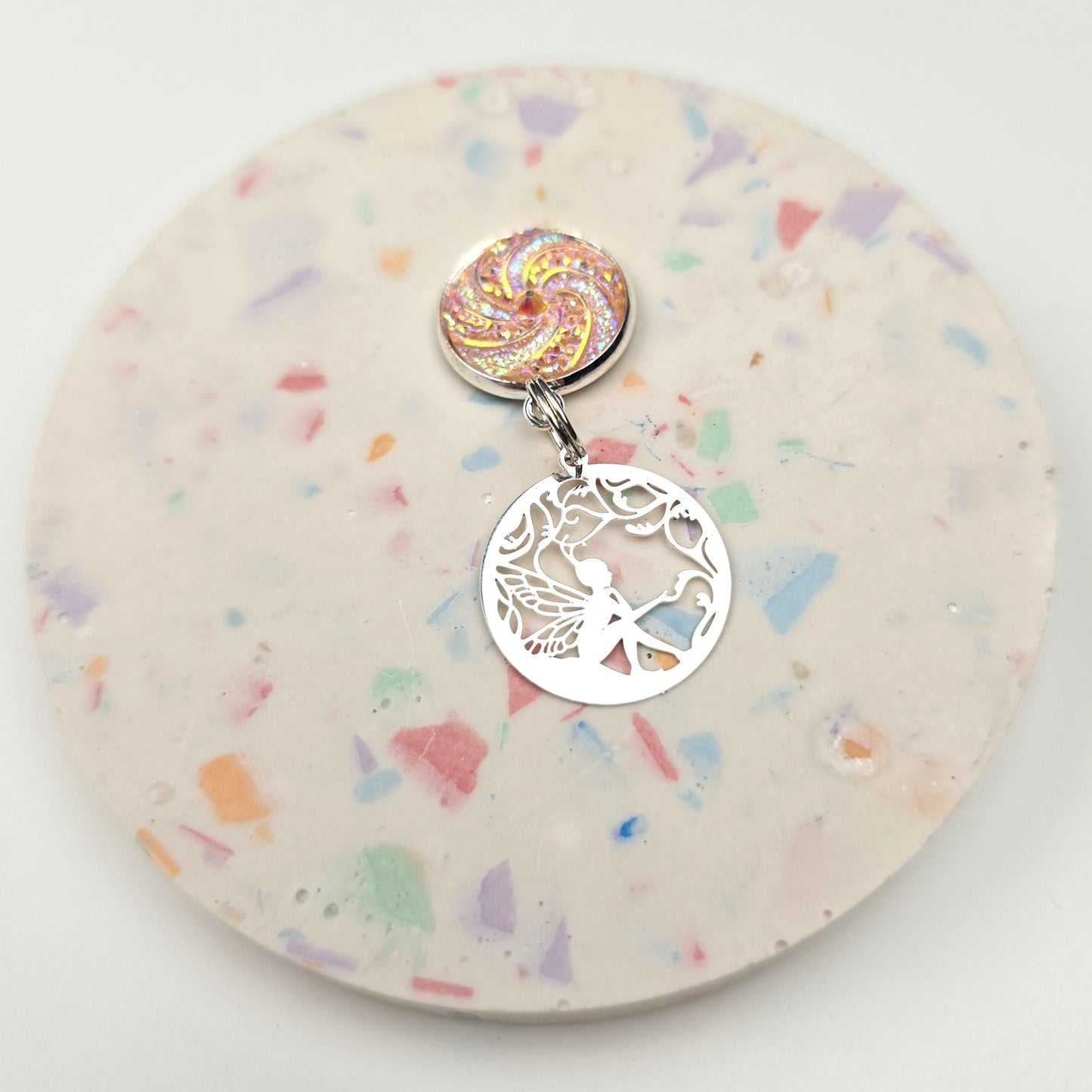 Discontinued Light Pink magical fairy Charm Dangly