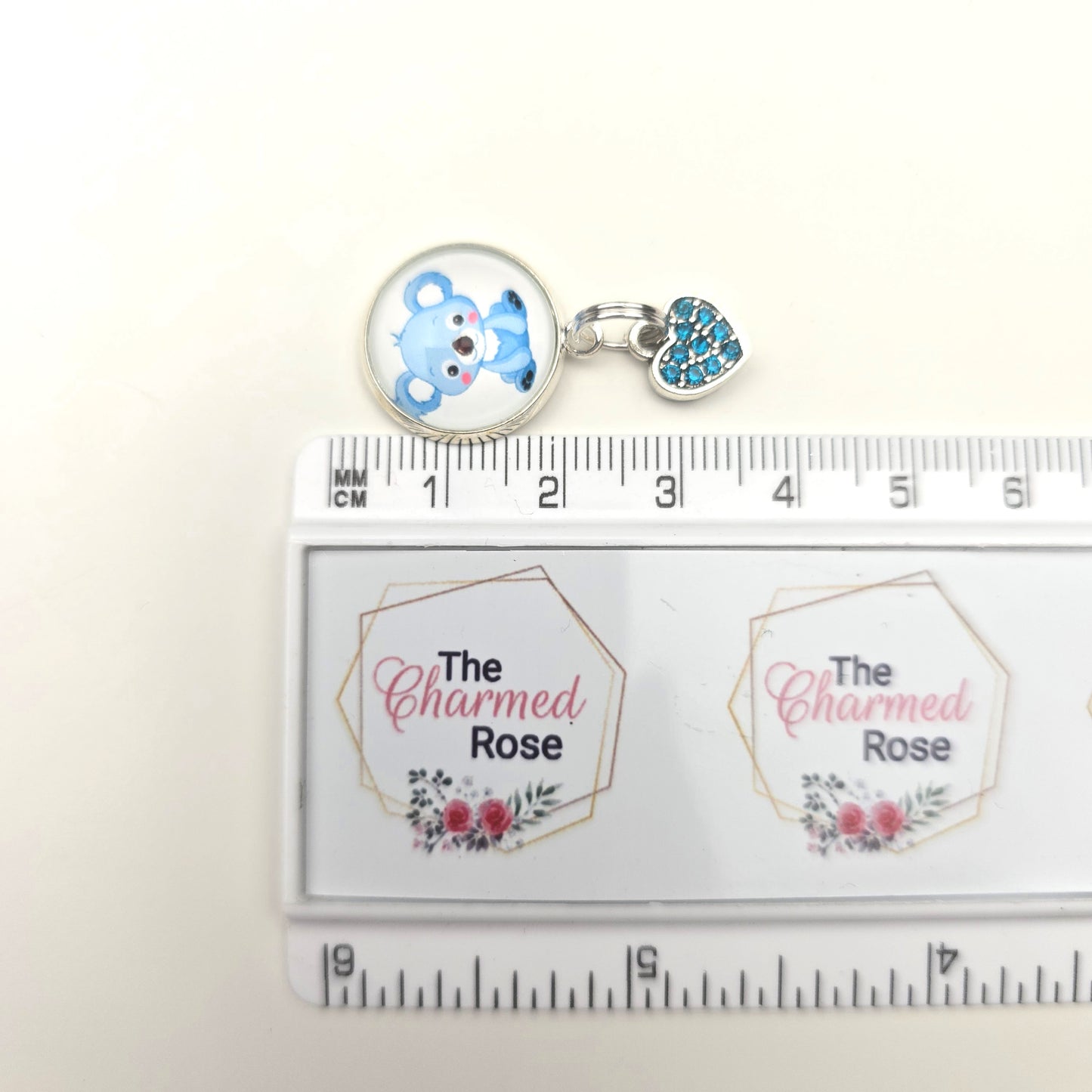 Discontinued Koala with Blue Heart Charm Dangly.