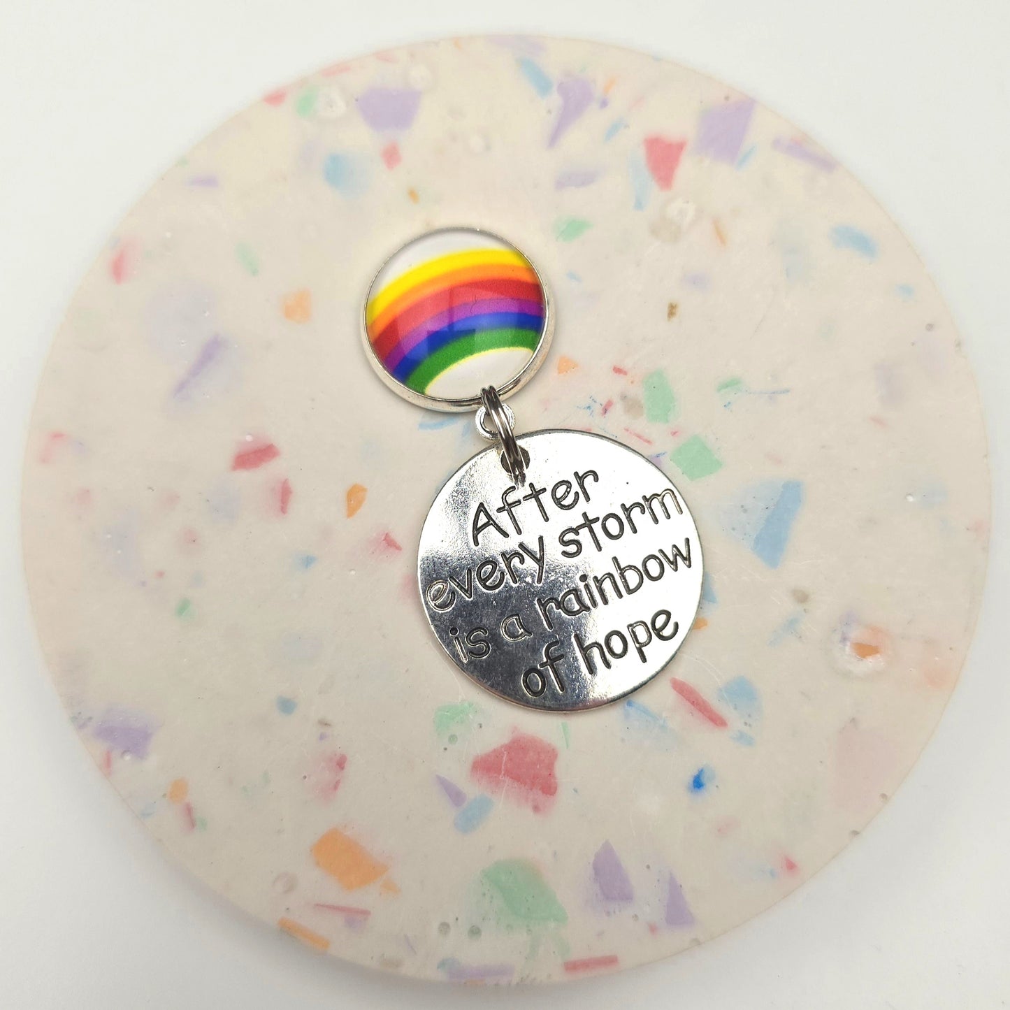 Discontinued After every storm there is a Rainbow of Hope Charm Dangly