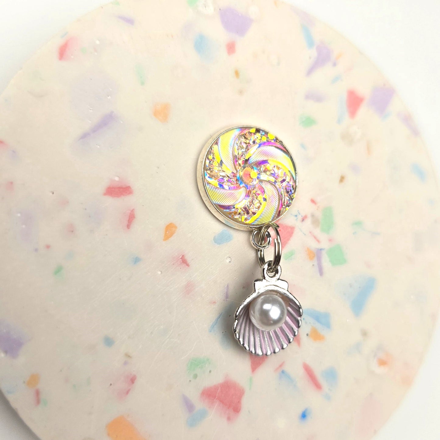 Discontinued Purple Shell Mermaid Dangly