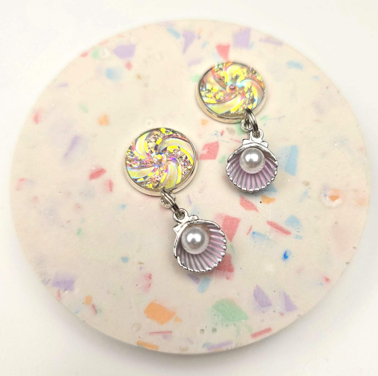 Discontinued Purple Shell Mermaid Dangly