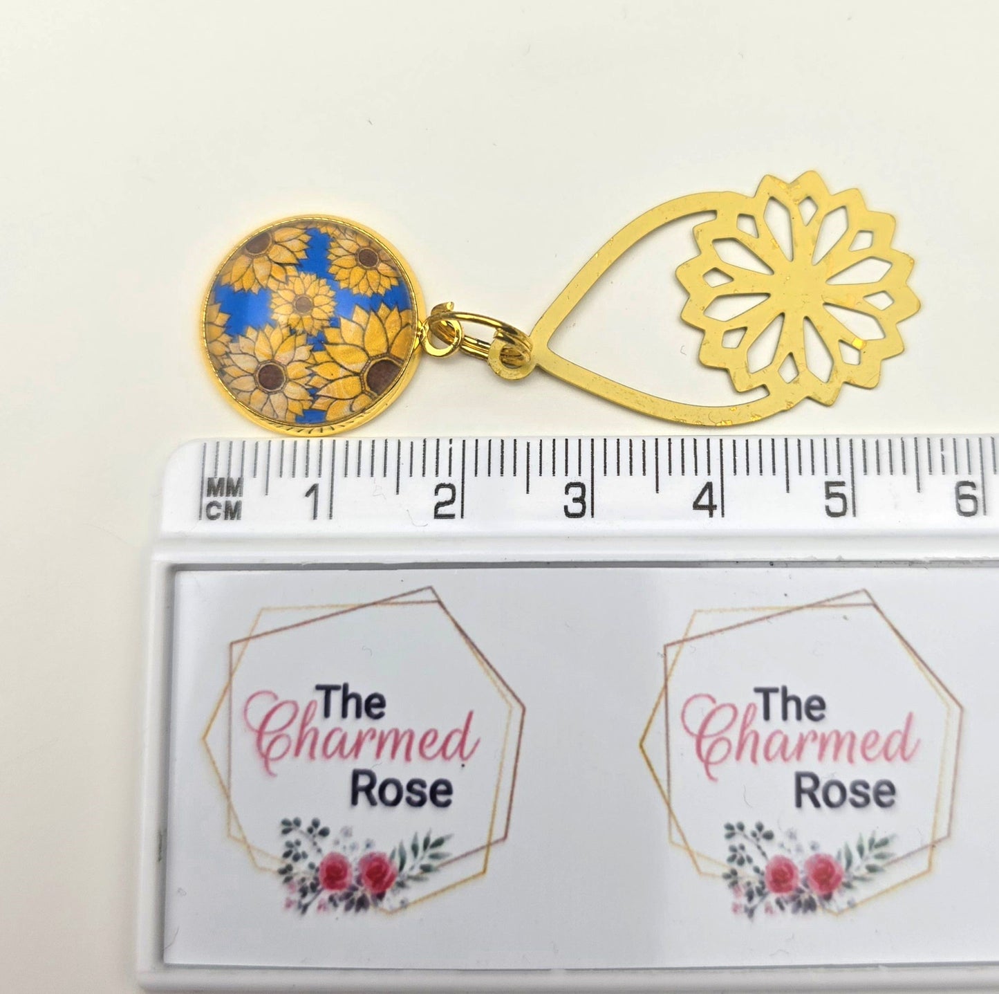 Discontinued Fancy Sunflower Charm Dangly