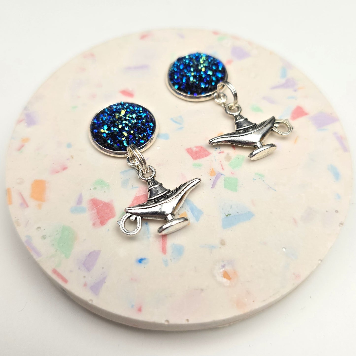 Blue Magic Lamp Charm Dangly
