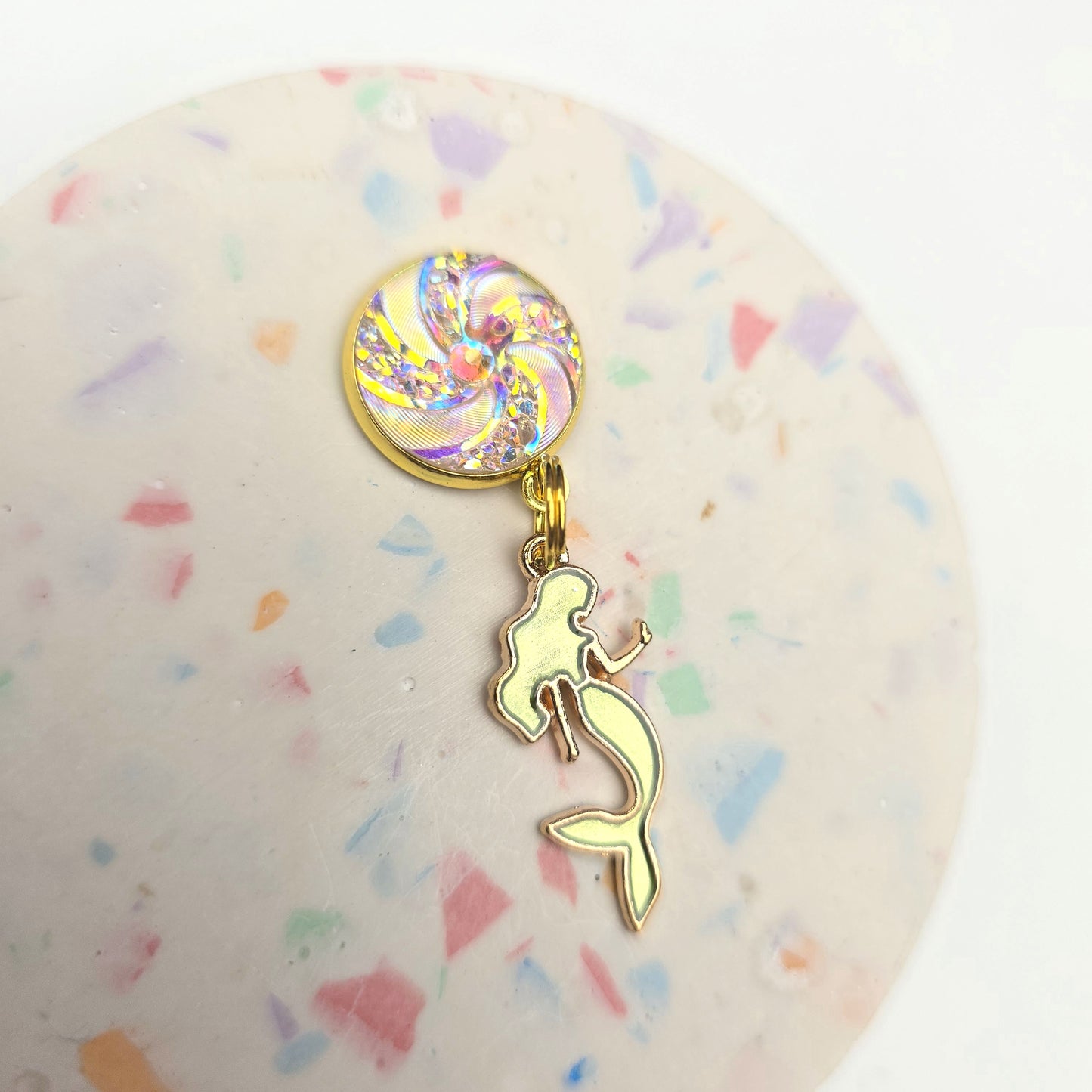 Green Mermaid Charm Dangly