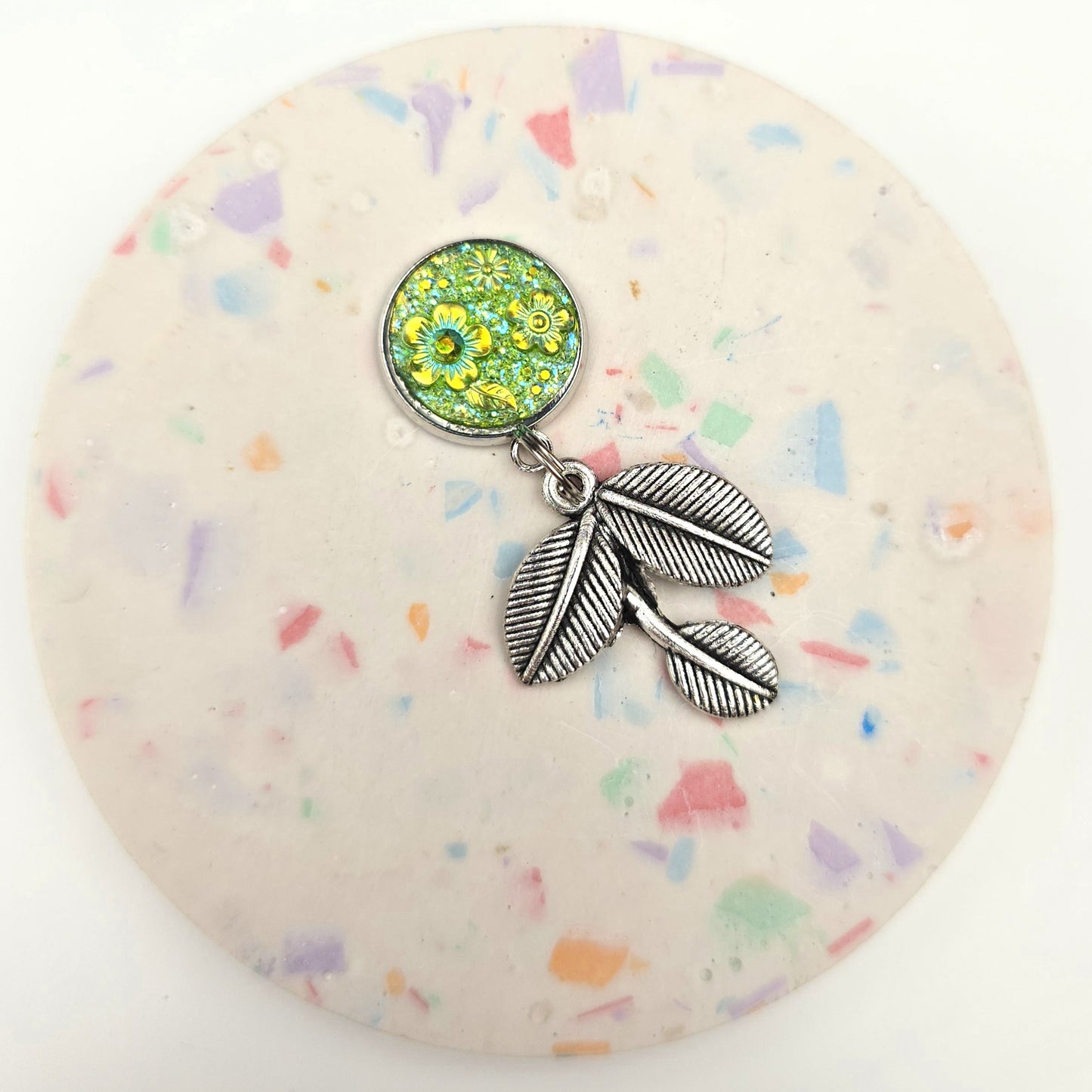 Green Leaf Charm Dangly