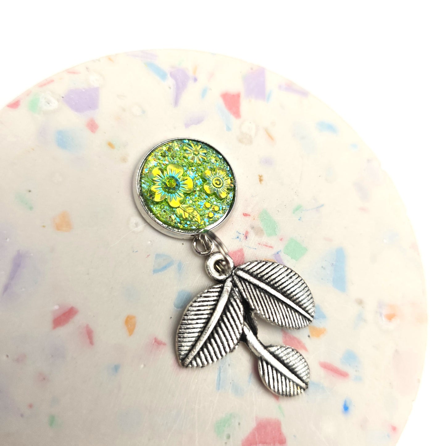 Green Leaf Charm Dangly