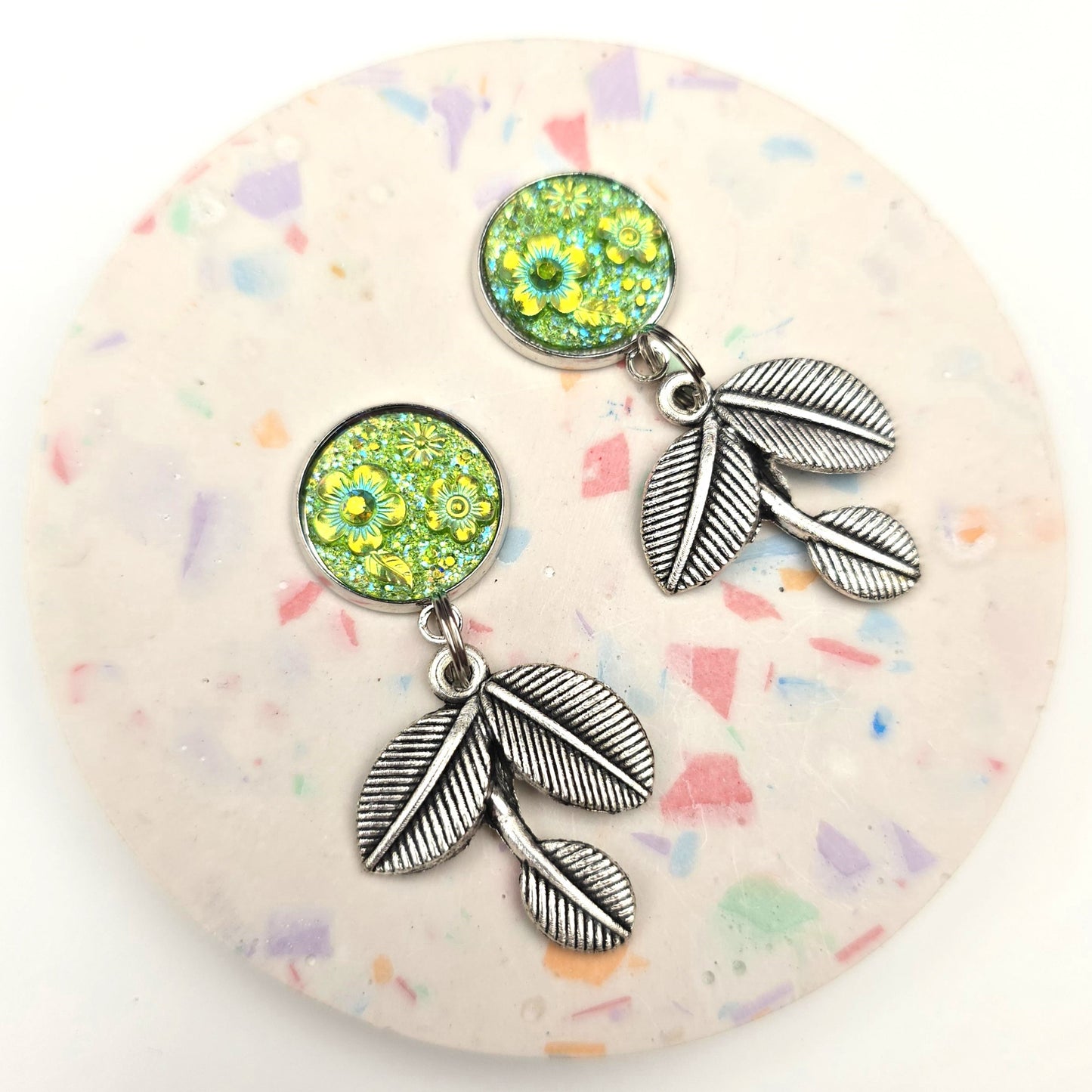 Green Leaf Charm Dangly