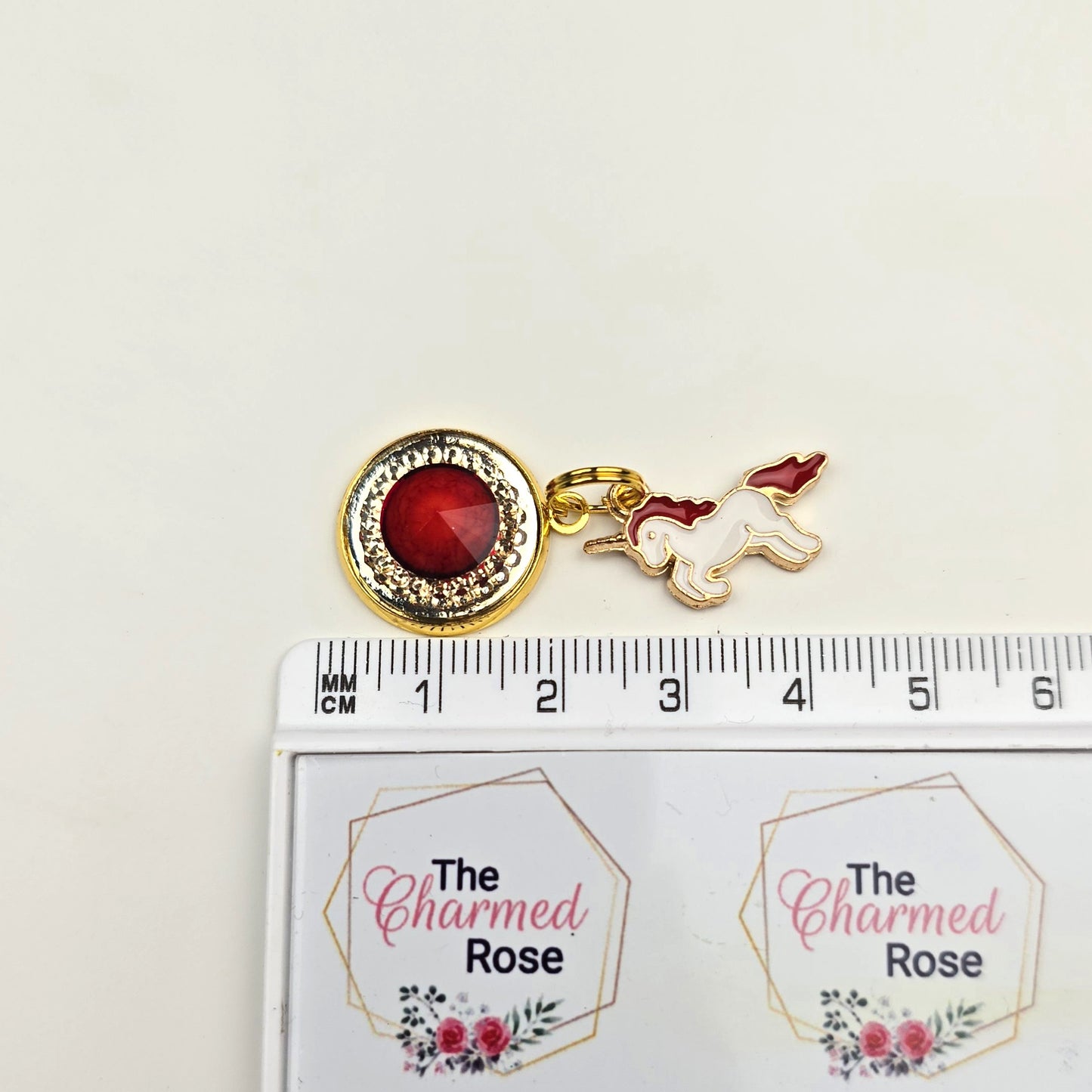 Discontinued Red Unicorn Charm Dangly