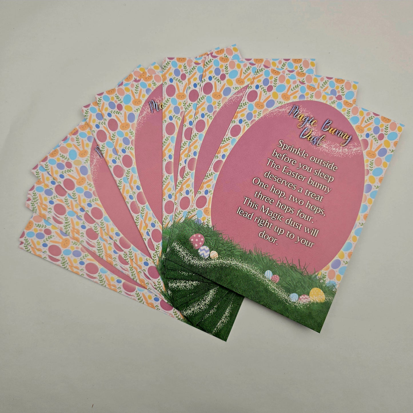 A6 Bow Backing Cards - Easter Magic Bunny Dust X50