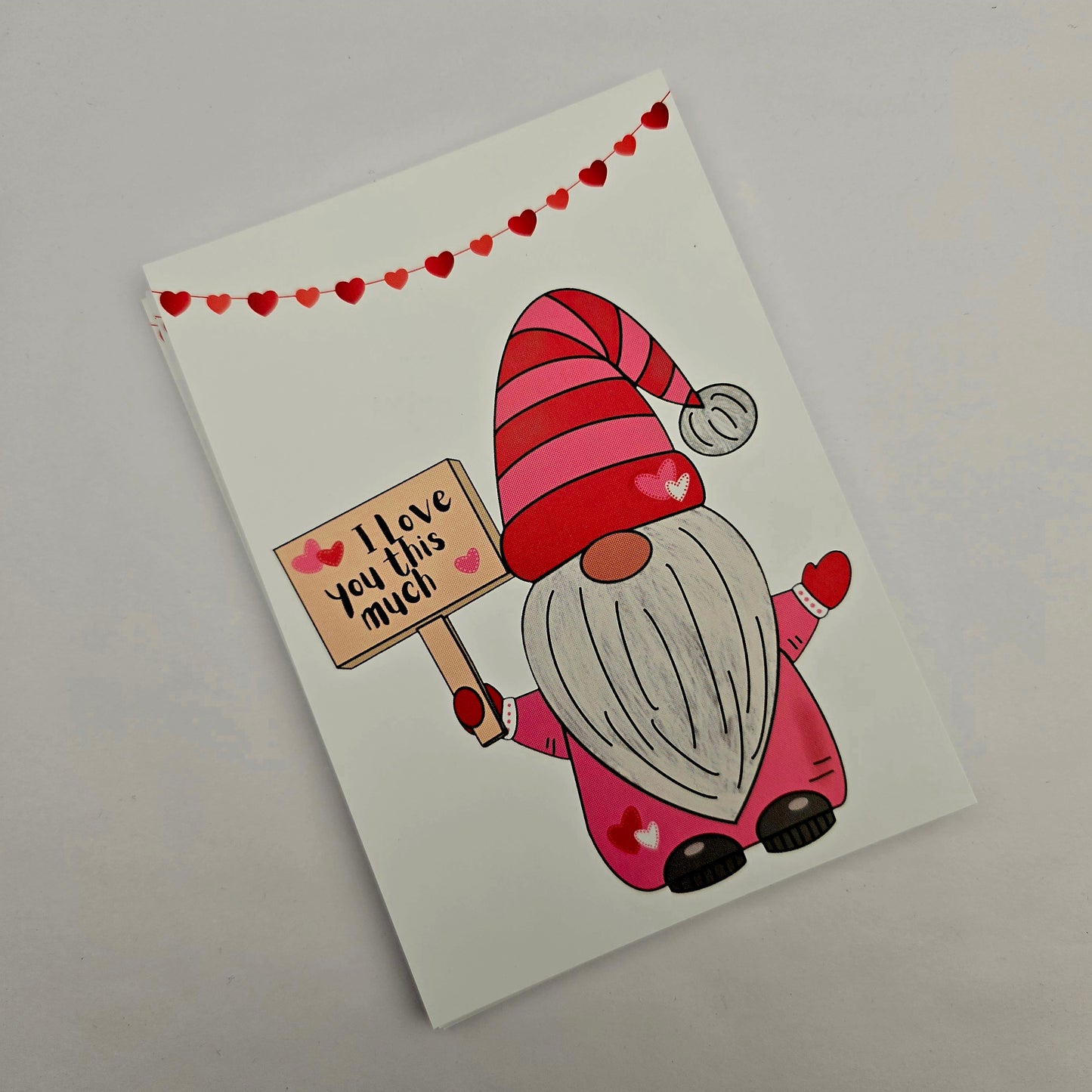A6 Bow Backing Cards - Valentine Love Gonk X25
