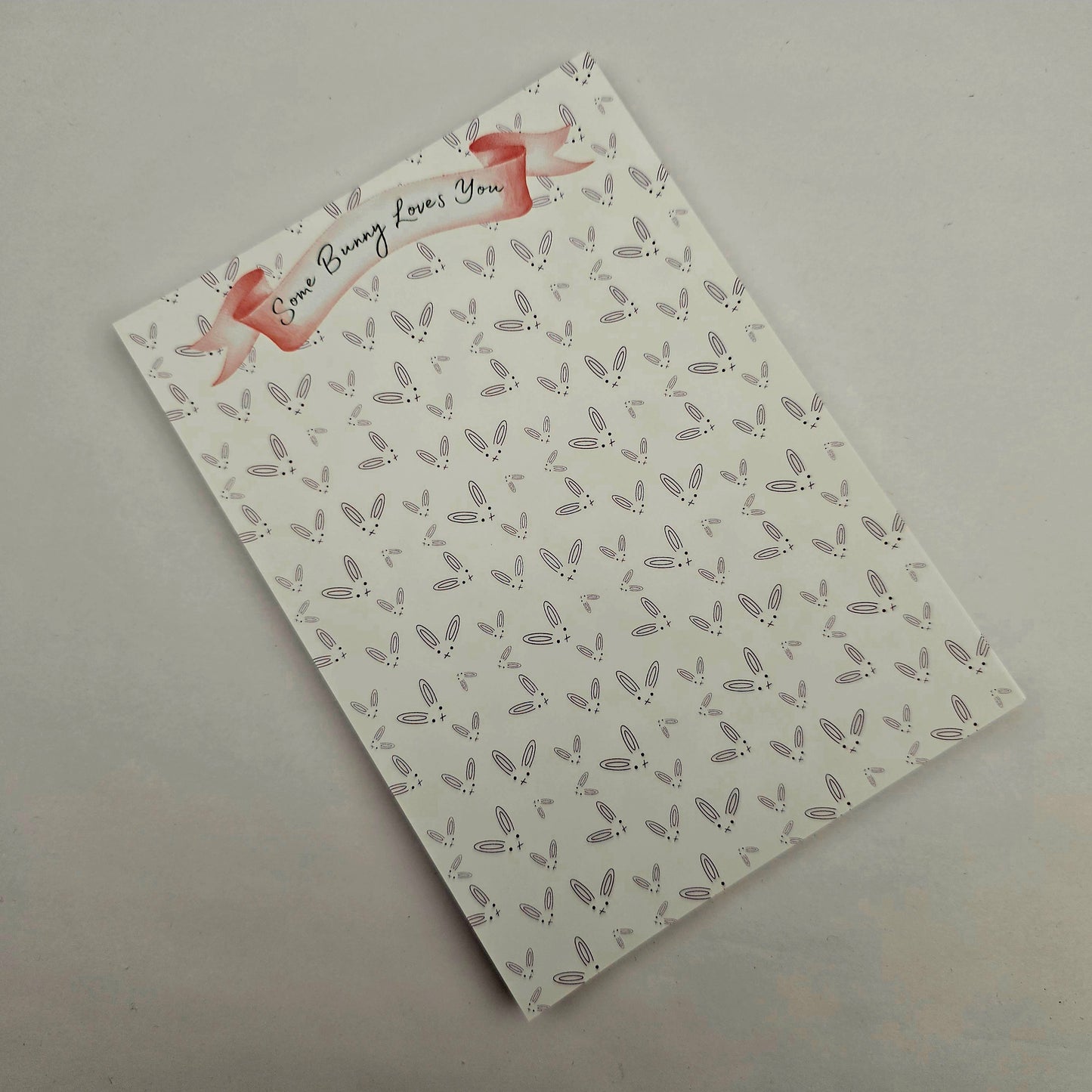 A6 Bow Backing Cards - Some Bunny Loves You X25