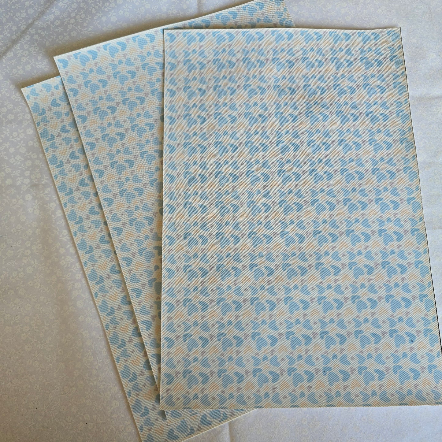 Bow leather - Blue Hearts