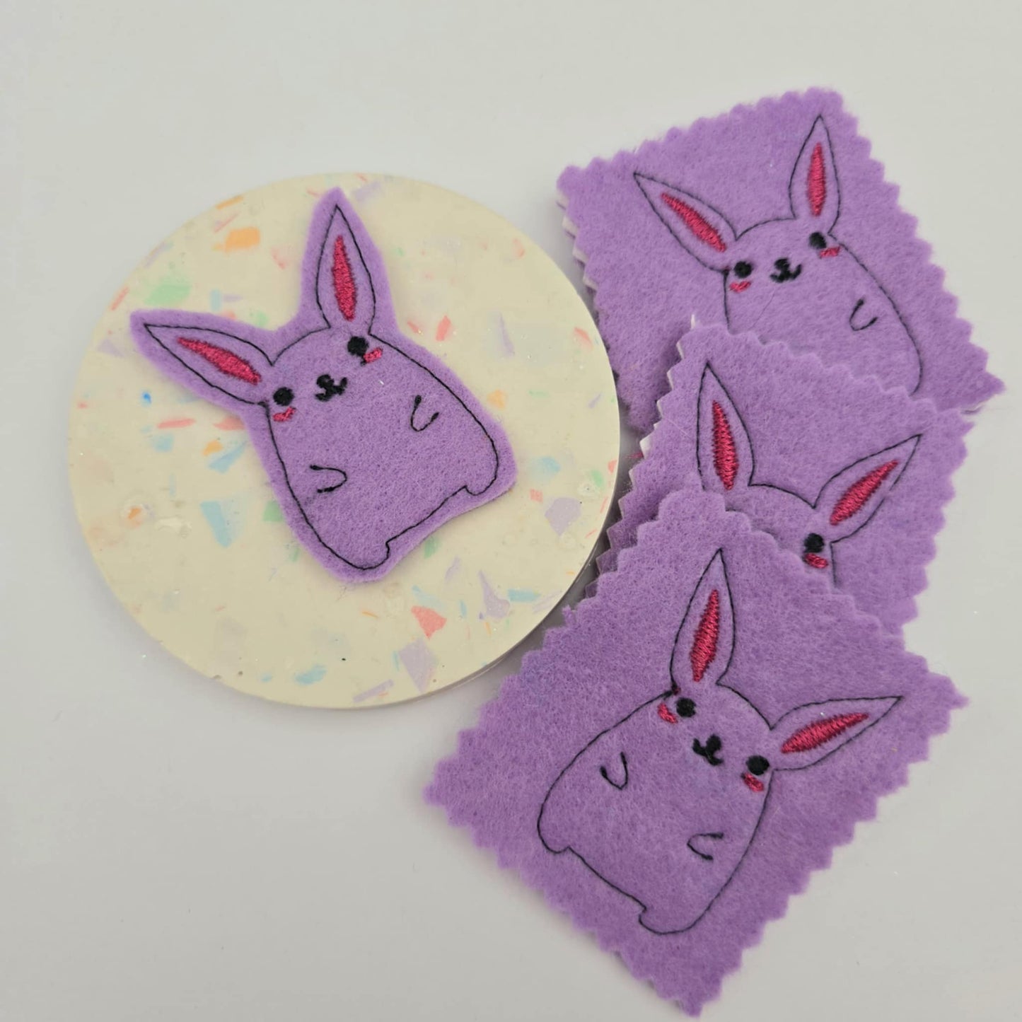Purple rabbit feltie