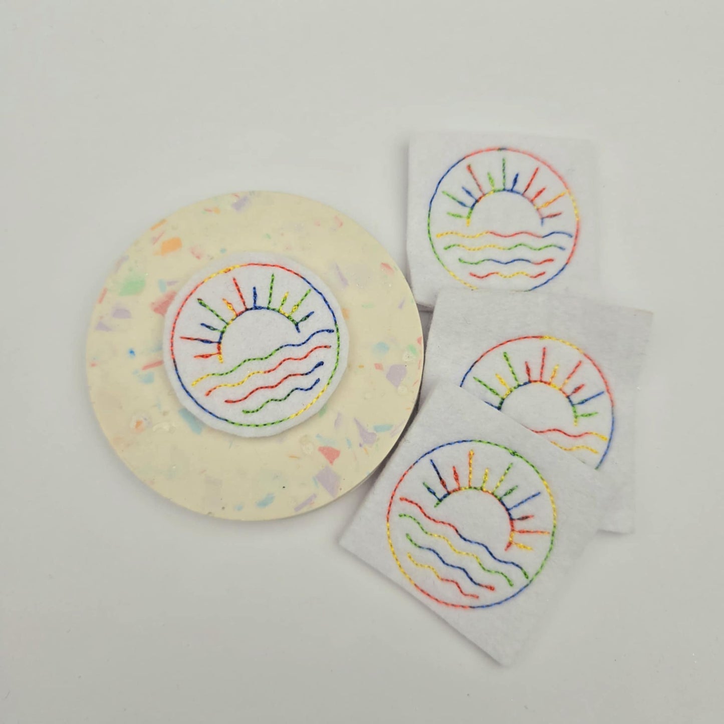 Rainbow sunset feltie
