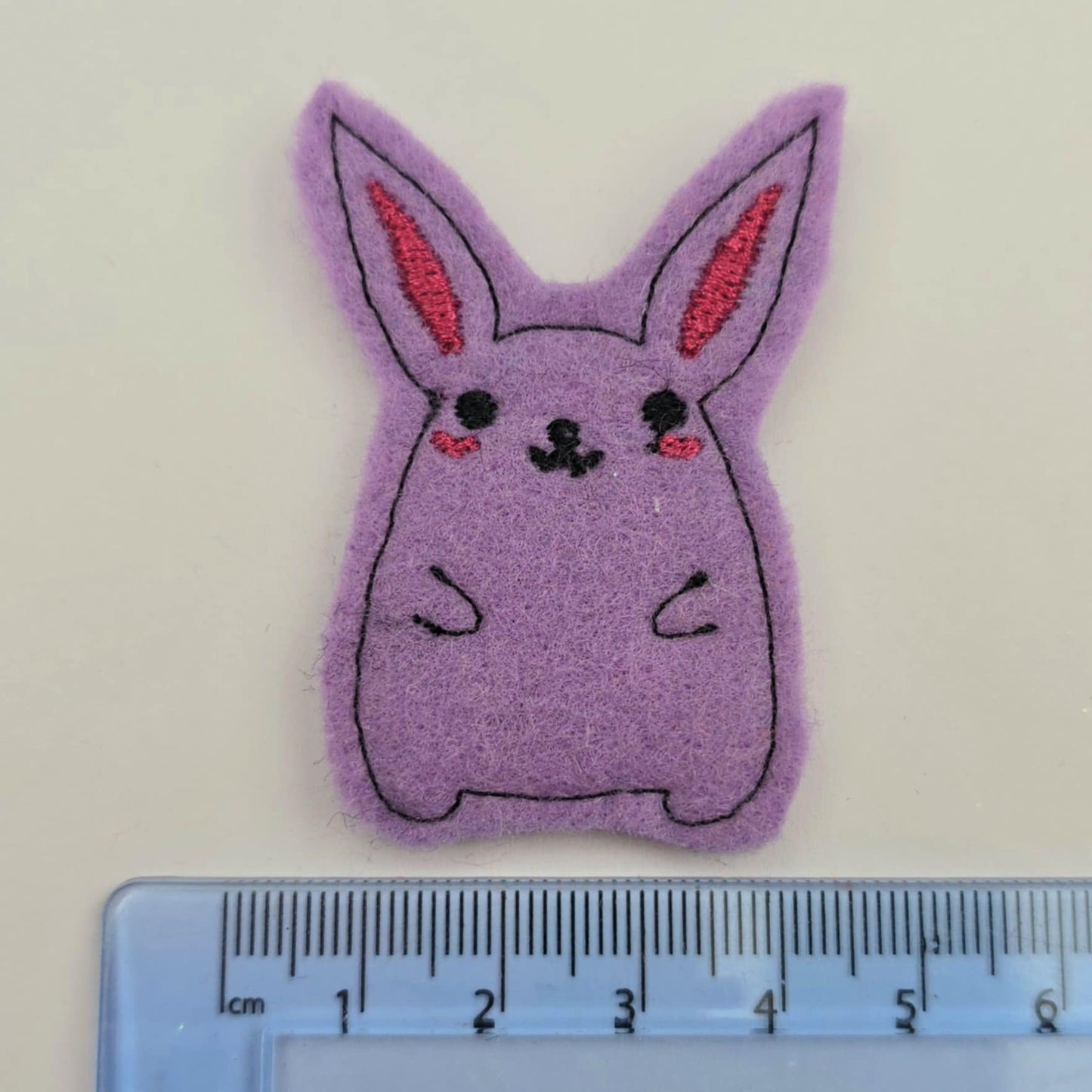 Purple rabbit feltie