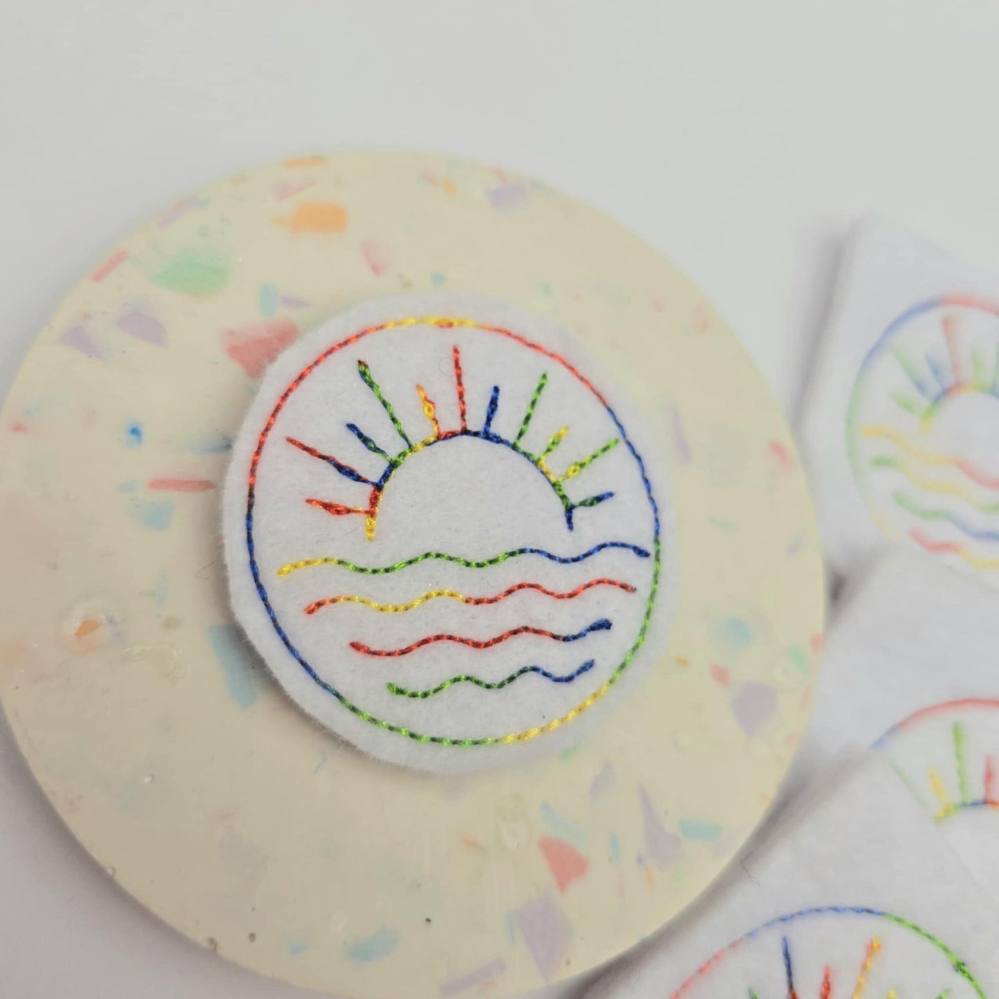 Rainbow sunset feltie