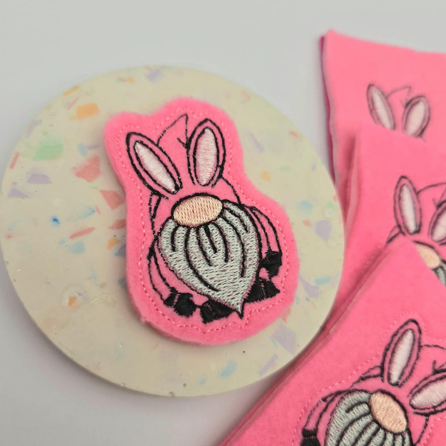 Pink Easter Gonk feltie