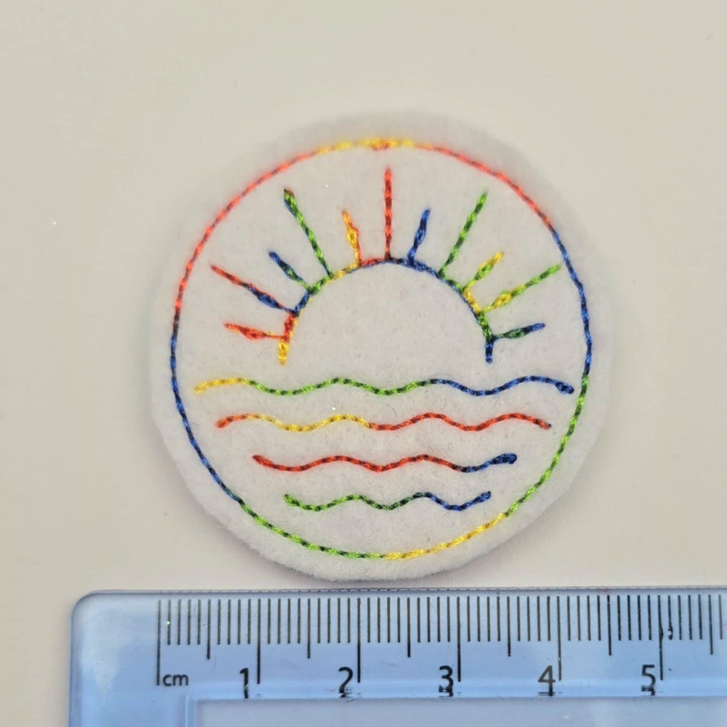 Rainbow sunset feltie