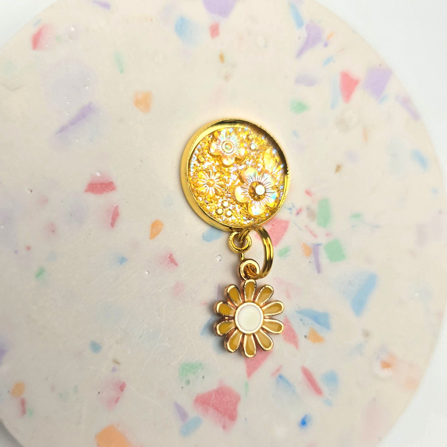 Little yellow Daisy Charm Dangly