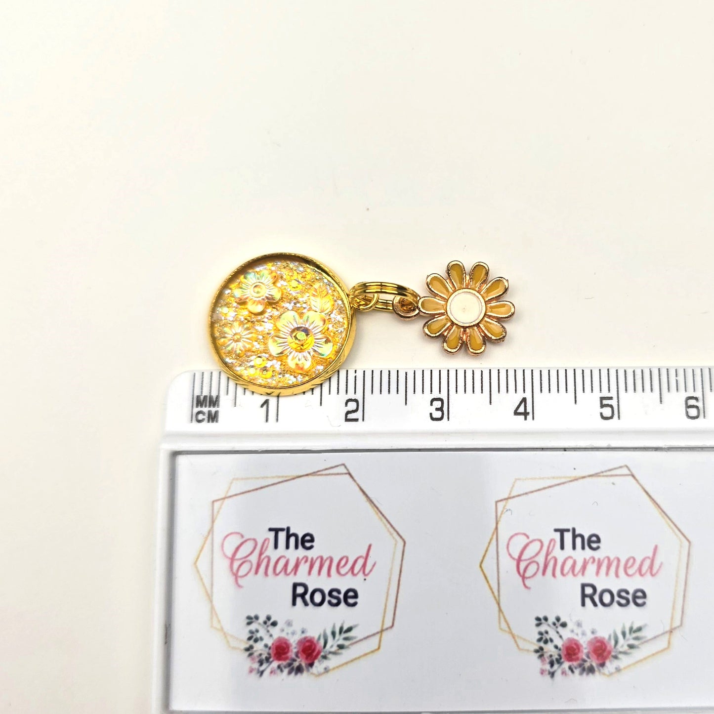 Little yellow Daisy Charm Dangly