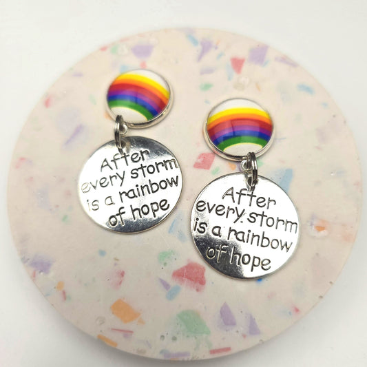 After every storm there is a Rainbow of Hope Charm Dangly