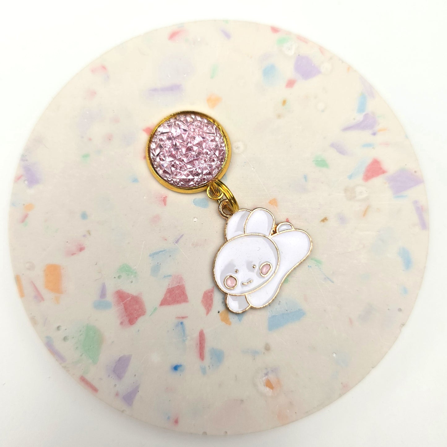 Discontinued Purple top with Jumping Bunny Charm Dangly