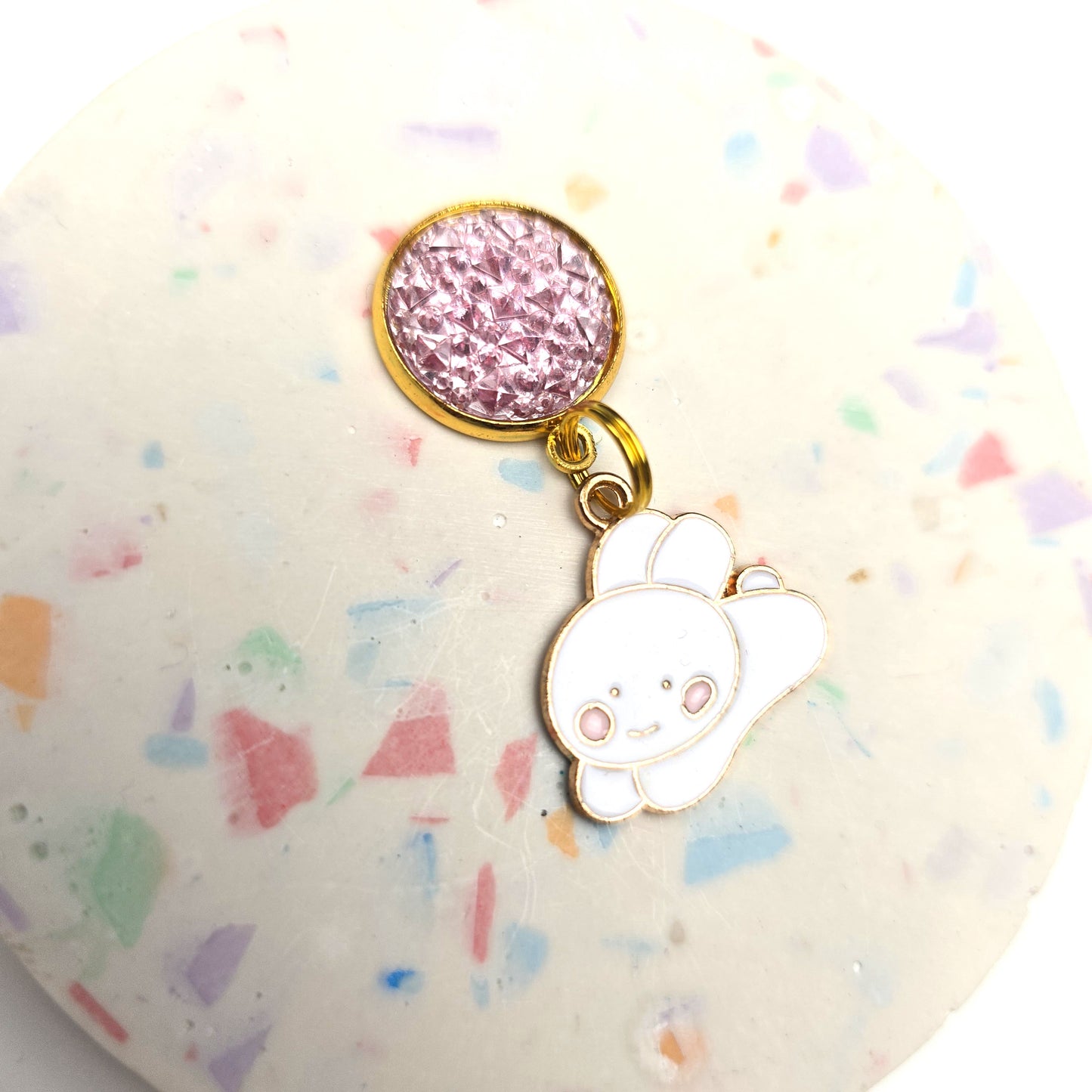 Discontinued Purple top with Jumping Bunny Charm Dangly