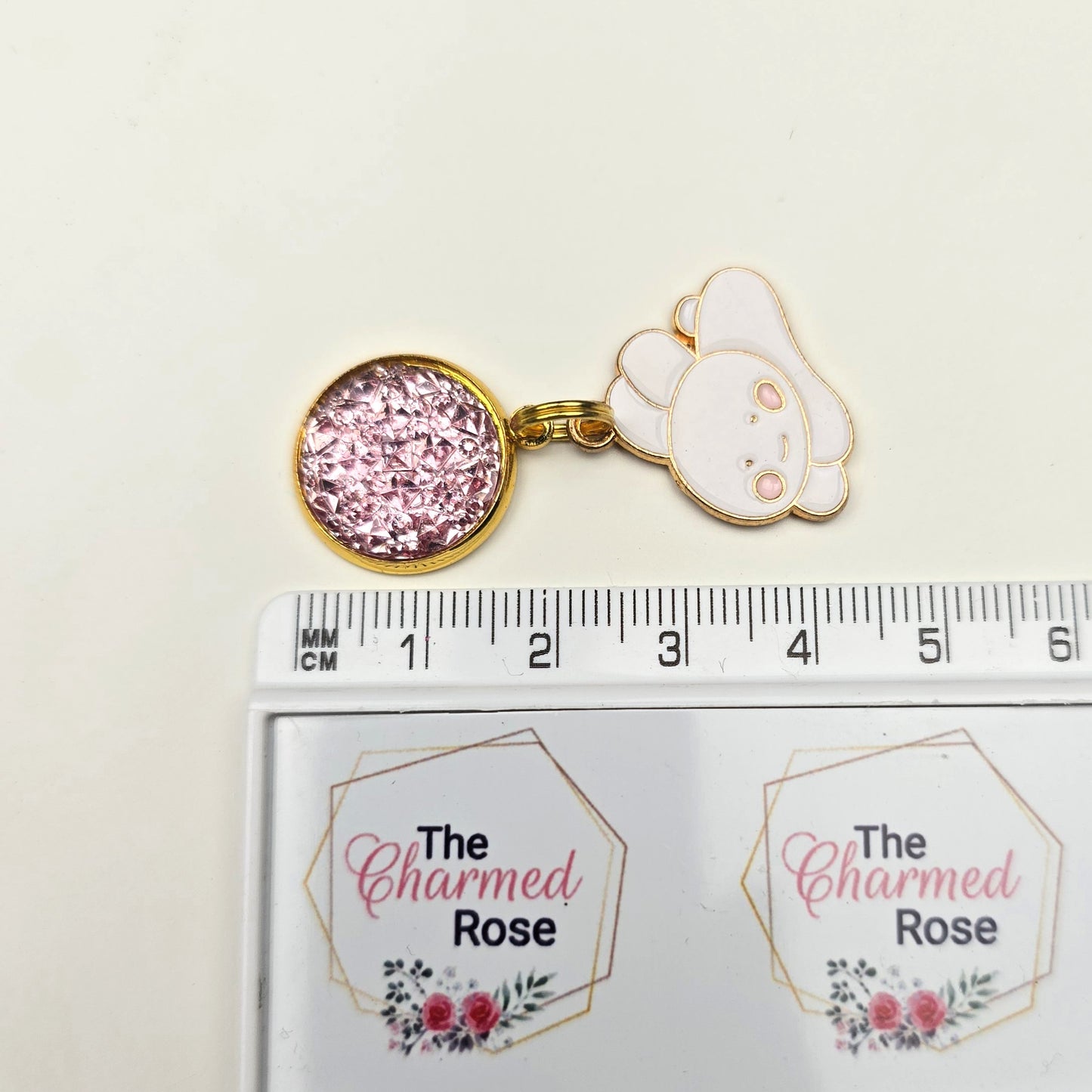 Discontinued Purple top with Jumping Bunny Charm Dangly