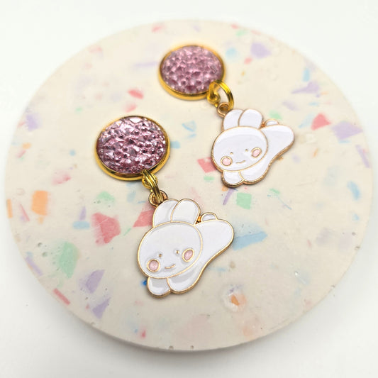 Discontinued Purple top with Jumping Bunny Charm Dangly