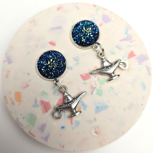Blue Magic Lamp Charm Dangly
