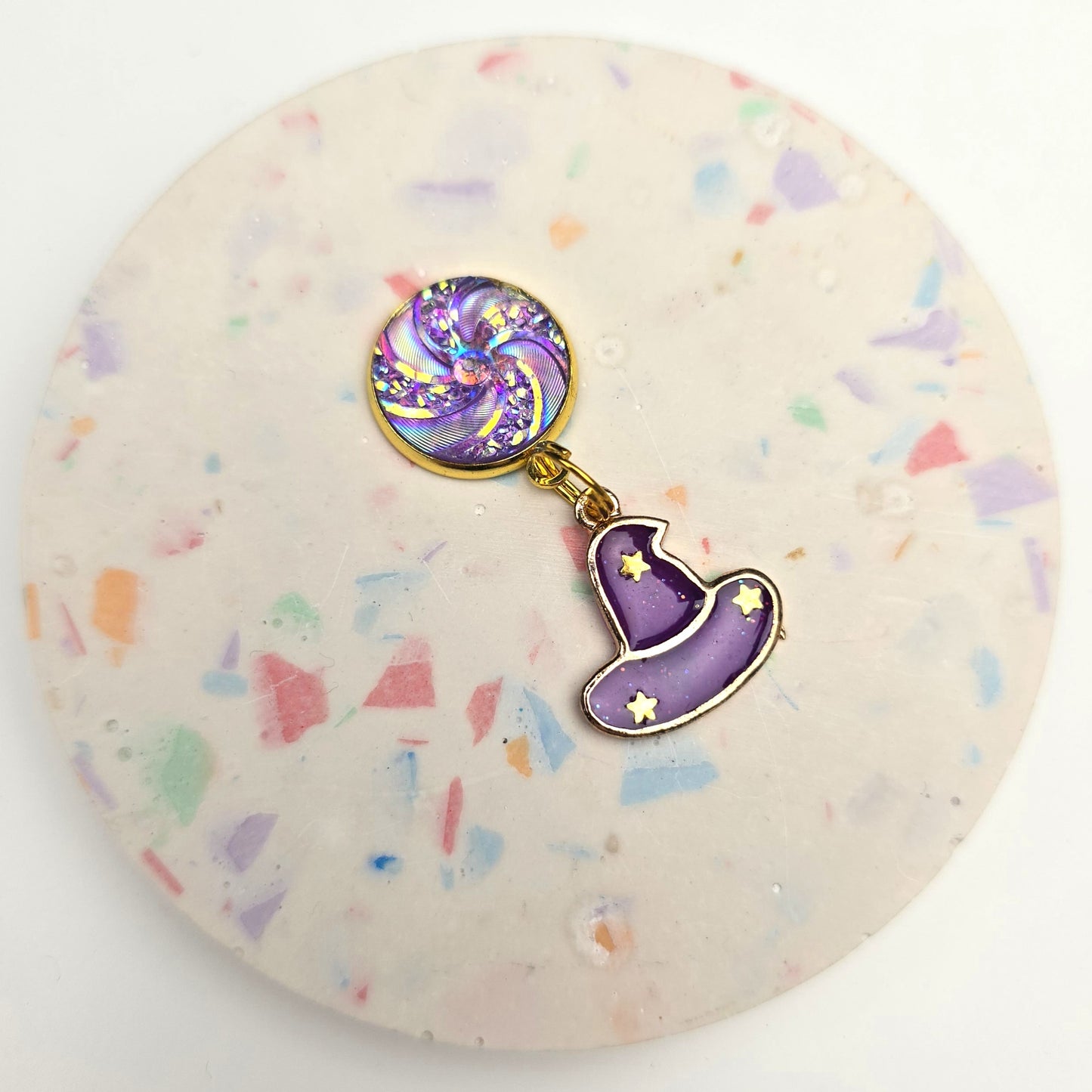 Discontinued Purple Witch Hat Charm Dangly