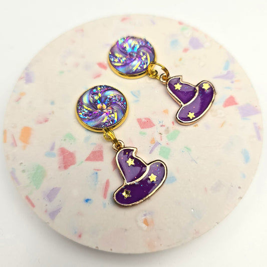 Discontinued Purple Witch Hat Charm Dangly