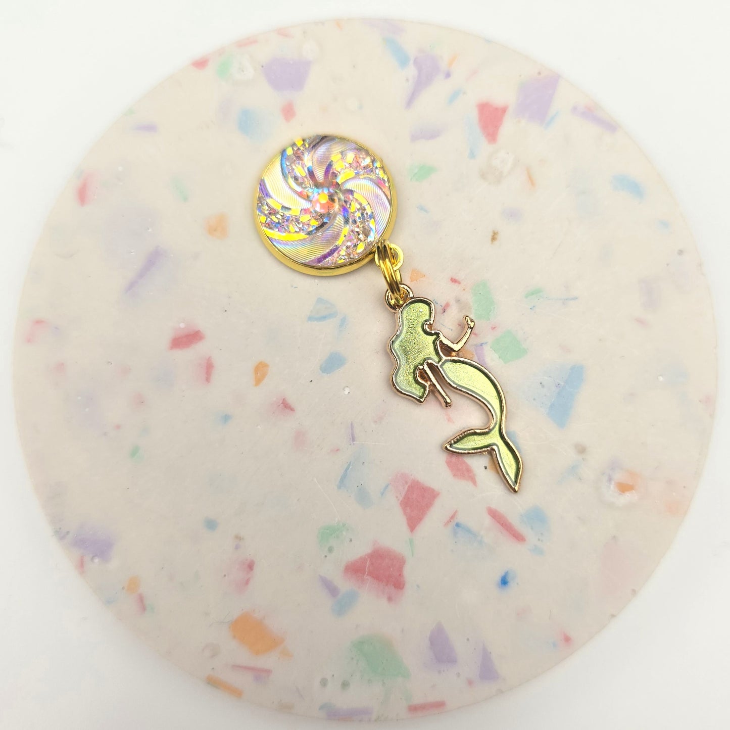 Green Mermaid Charm Dangly