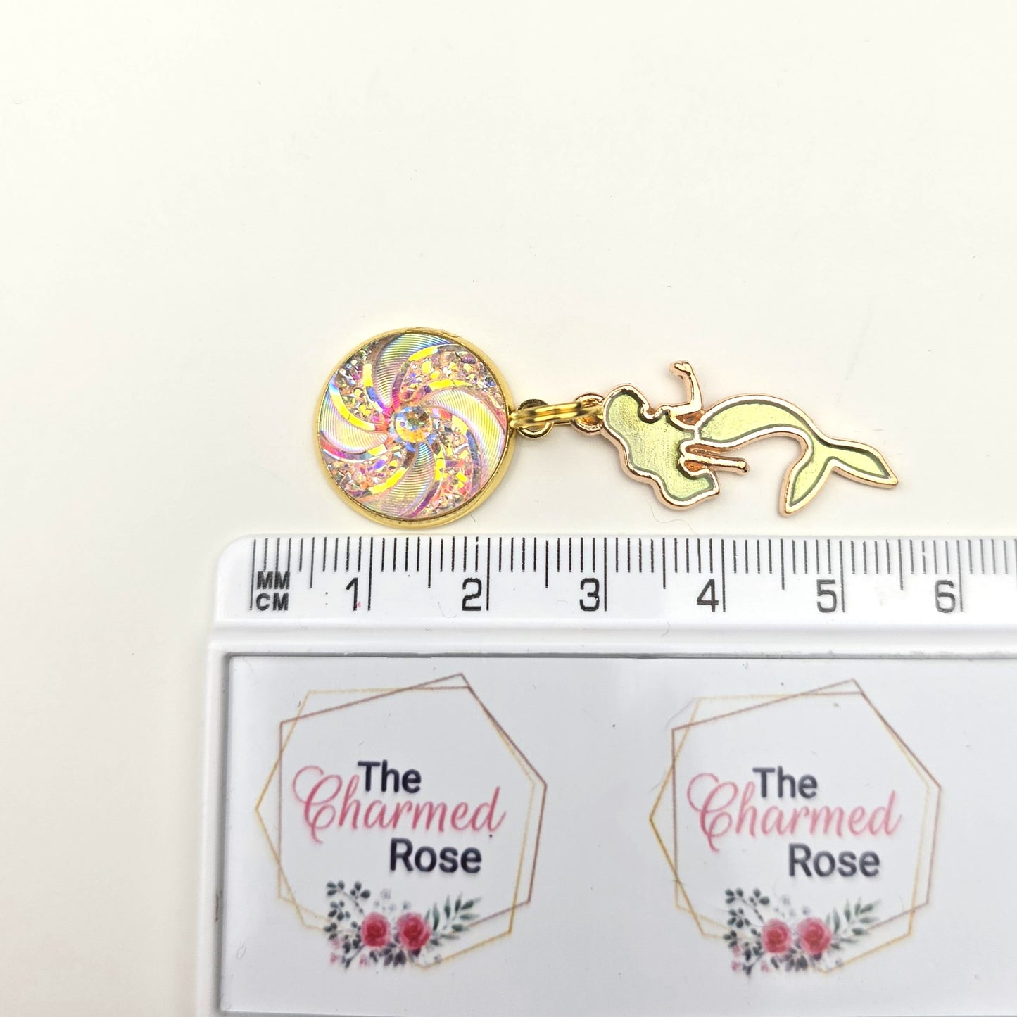 Green Mermaid Charm Dangly