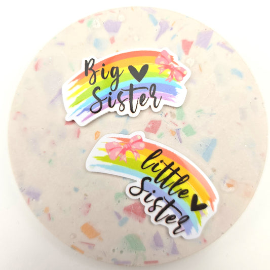 Rainbow Big/Little Sister Flatback Resin