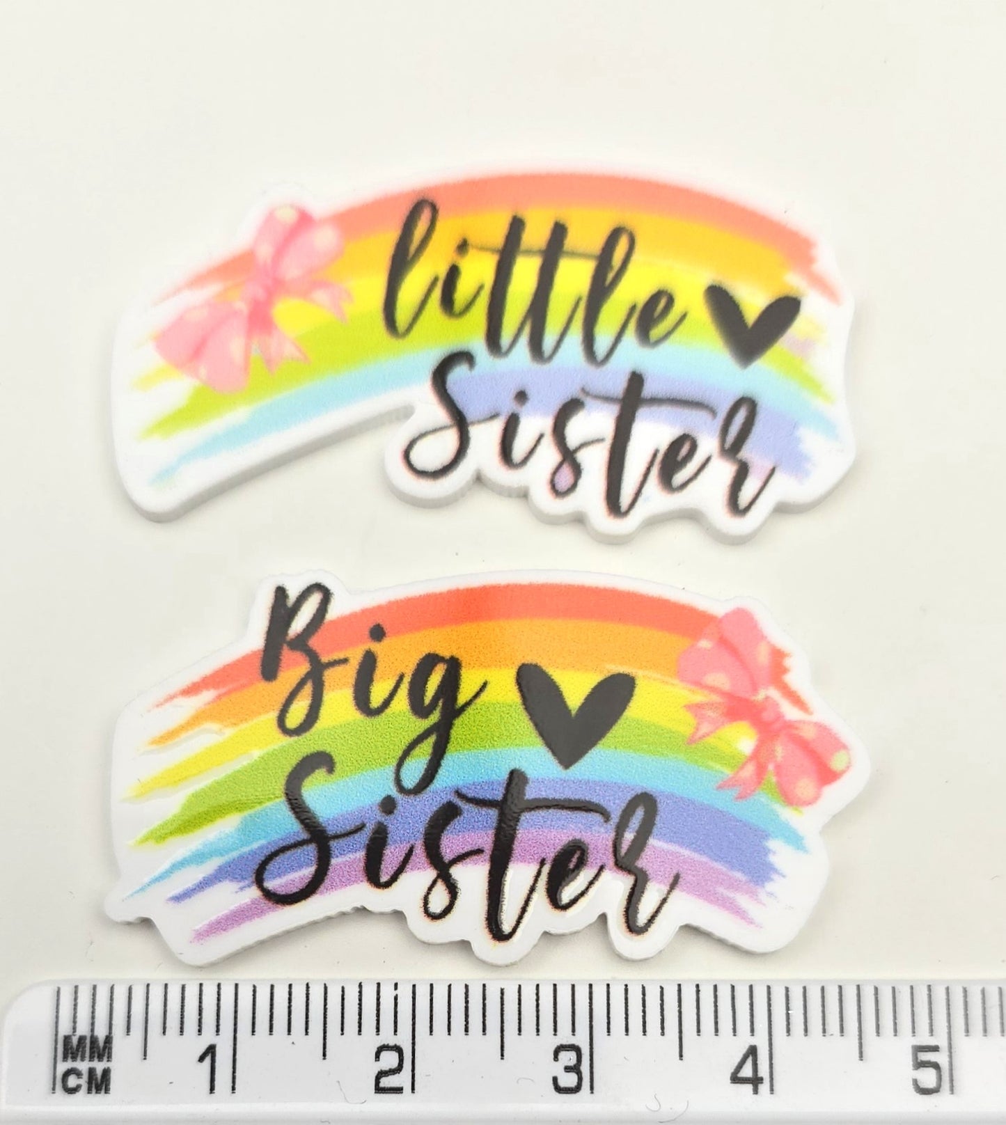 Rainbow Big/Little Sister Flatback Resin