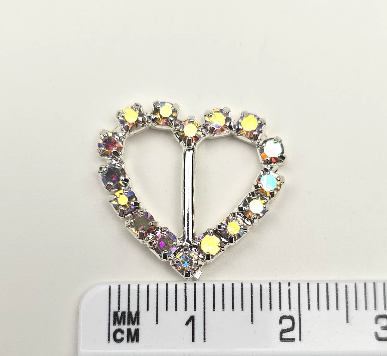 Small Bling Heart Buckle Embellishments