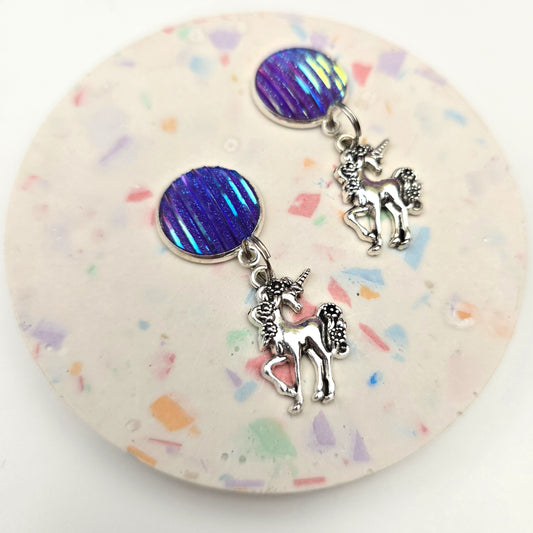 Purple Top Unicorn Charm Dangly