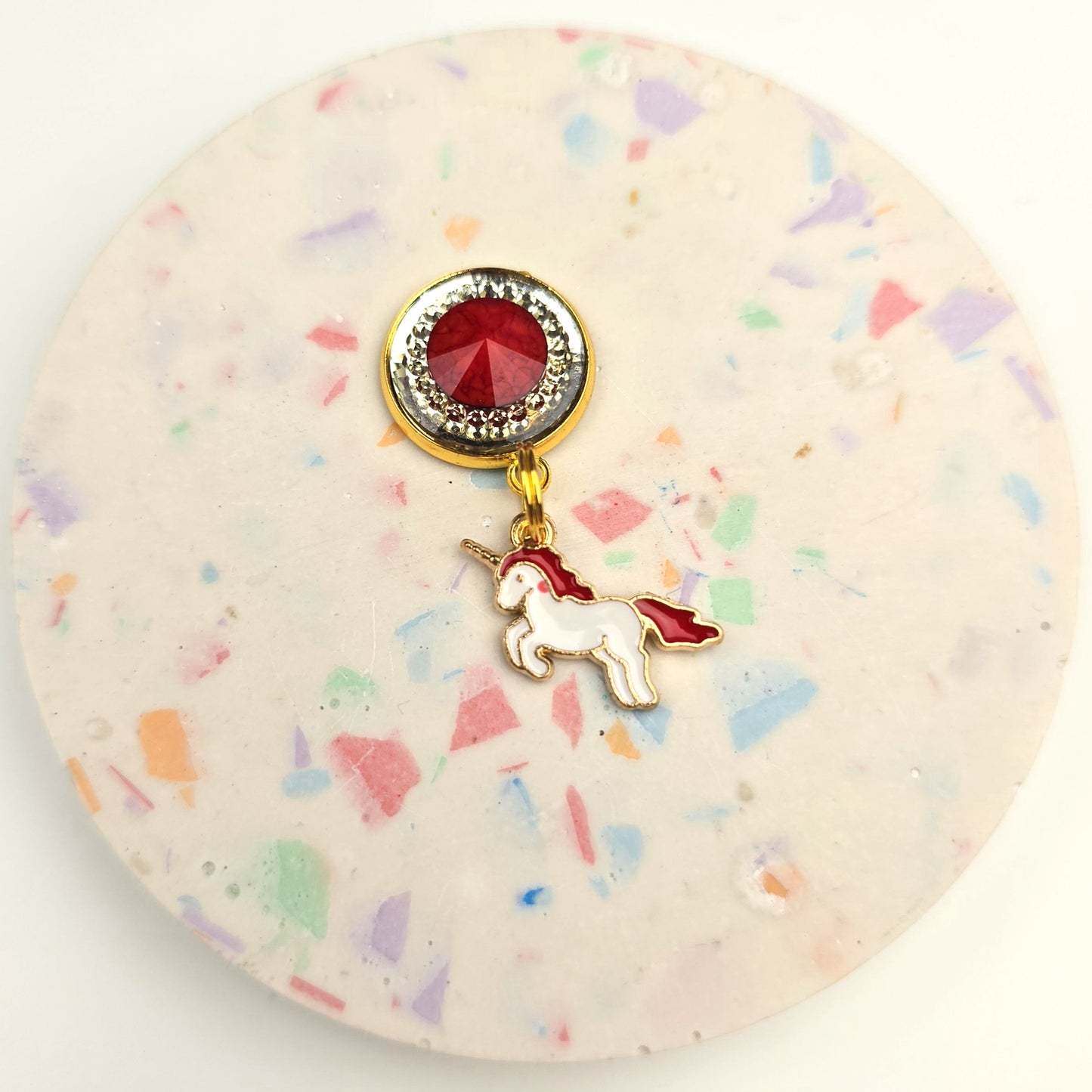 Discontinued Red Unicorn Charm Dangly