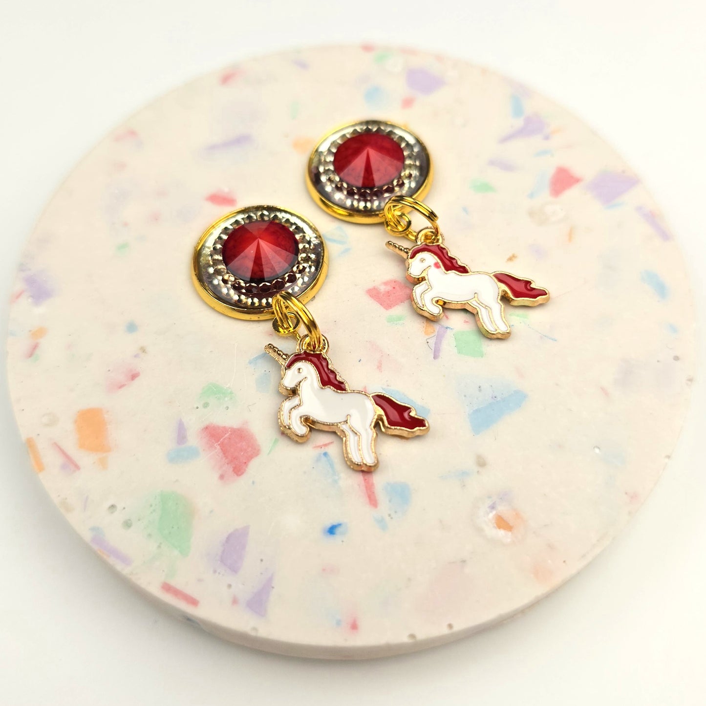 Discontinued Red Unicorn Charm Dangly