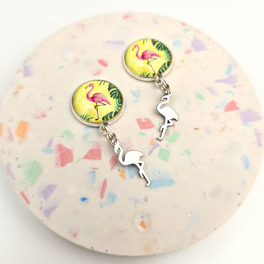 Yellow Flamingo Charm Dangly
