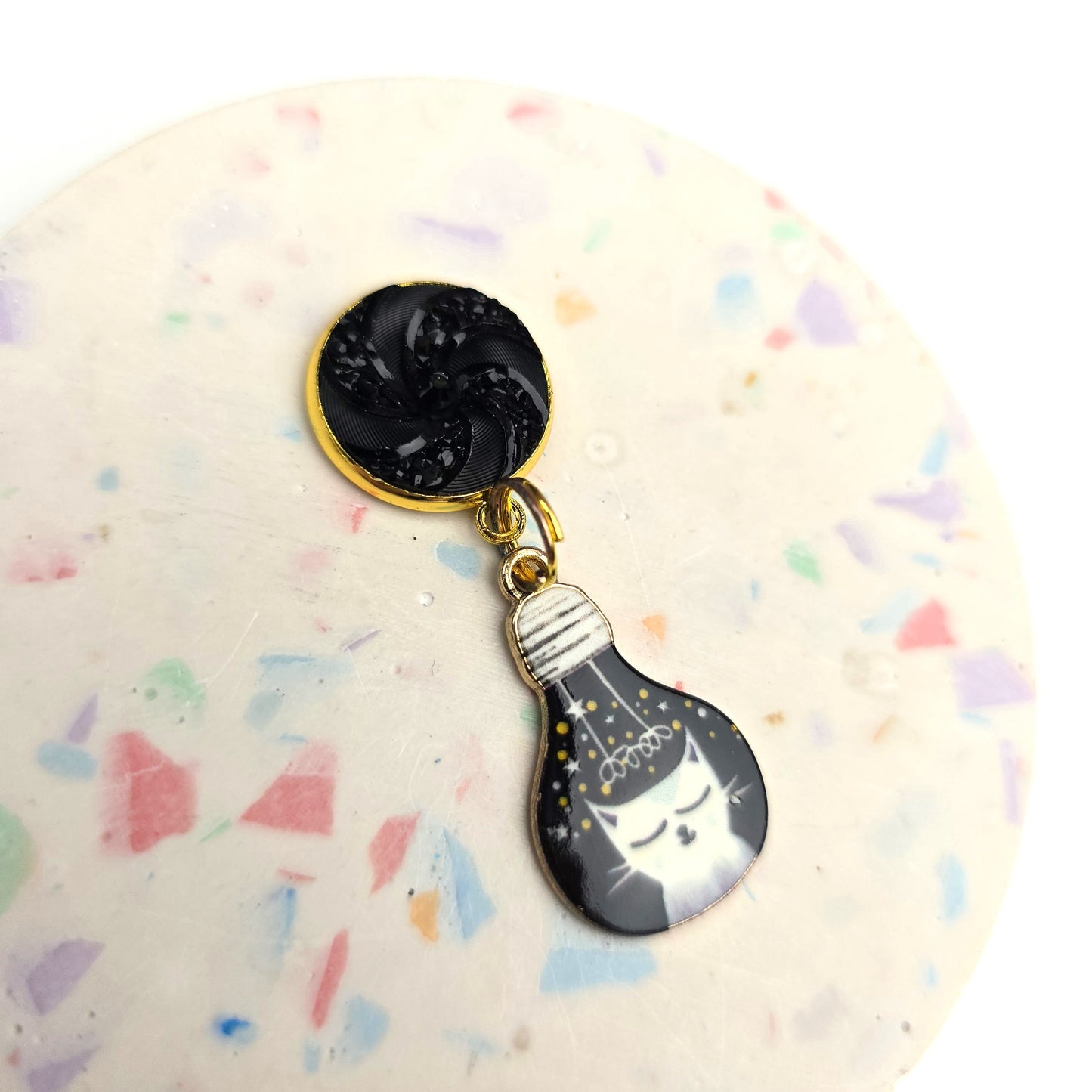 Cat Light Bulb Charm Dangly