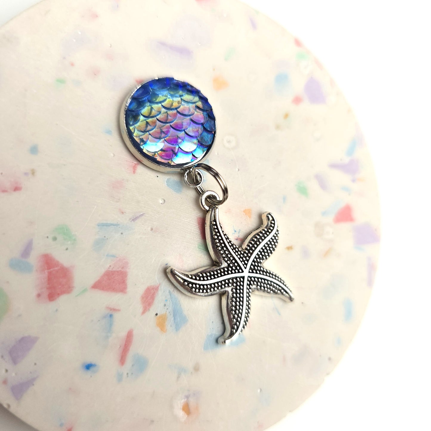 Mermaid Scales and Starfish Charm Dangly