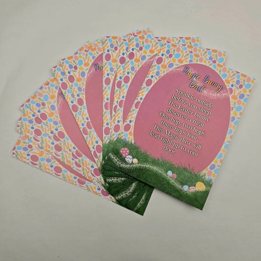 A6 Bow Backing Cards - Easter Magic Bunny Dust X50