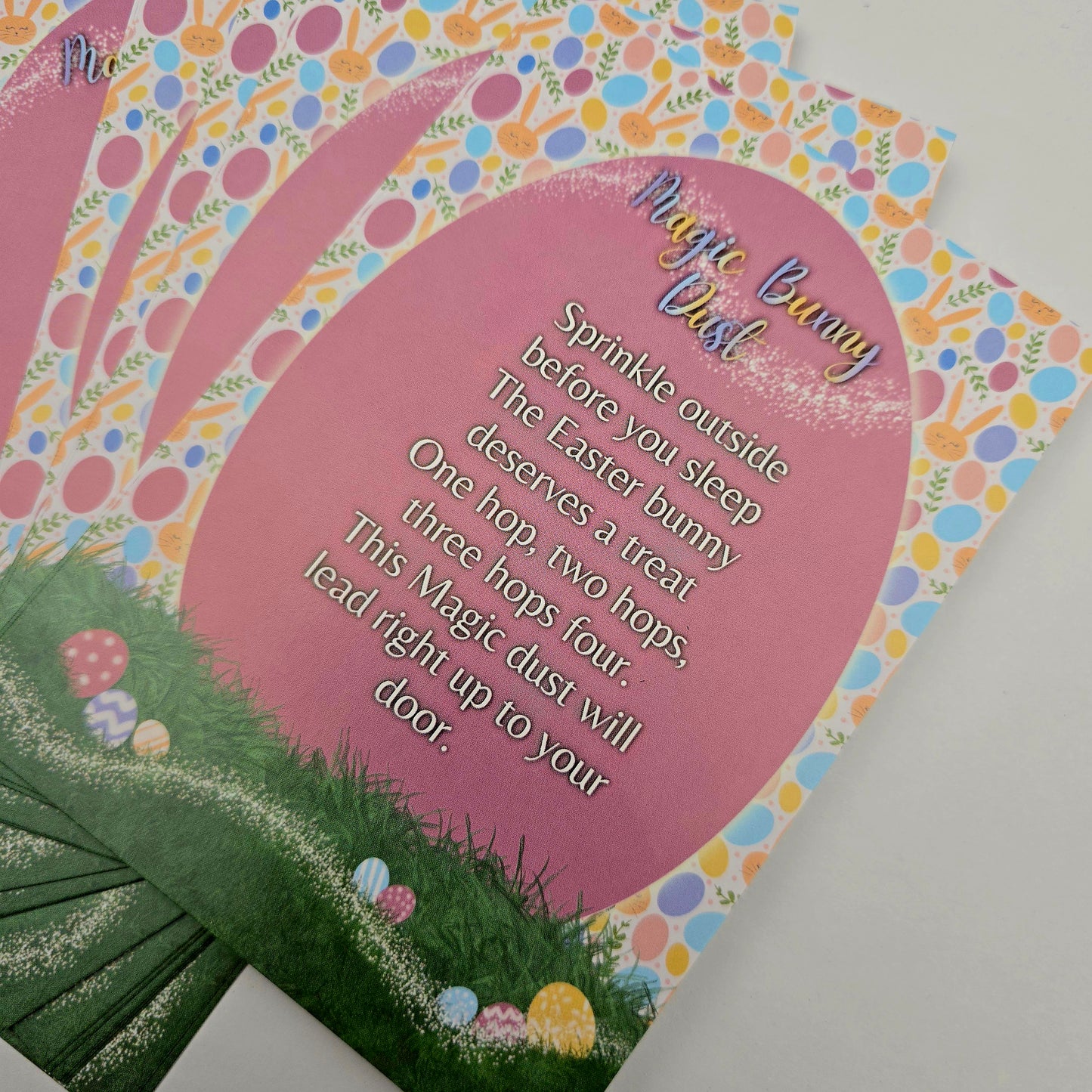A6 Bow Backing Cards - Easter Magic Bunny Dust X50