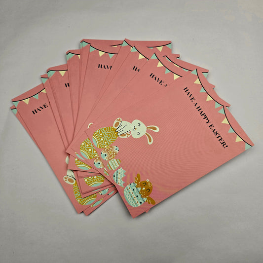 A6 Bow Backing Cards - Have a Happy Easter X50