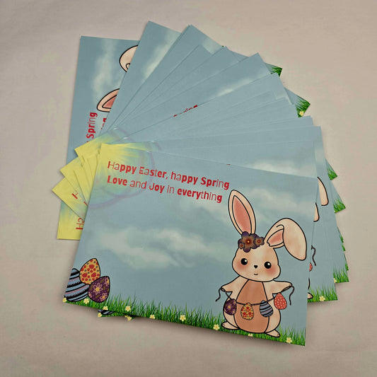 A6 Bow Backing Cards - Rosie Rabbit Poem X50