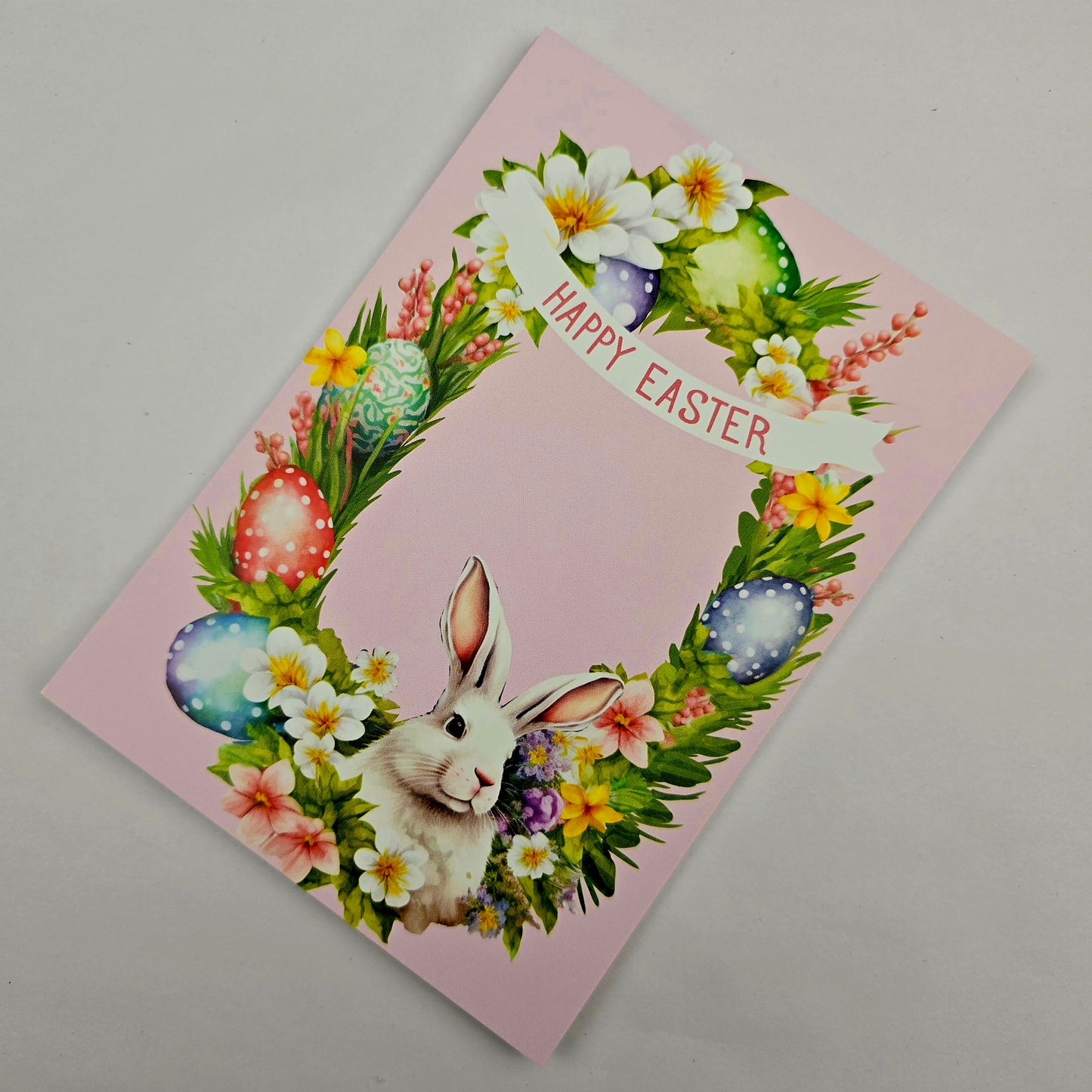 A6 Bow Backing Cards - Easter Wreath X25