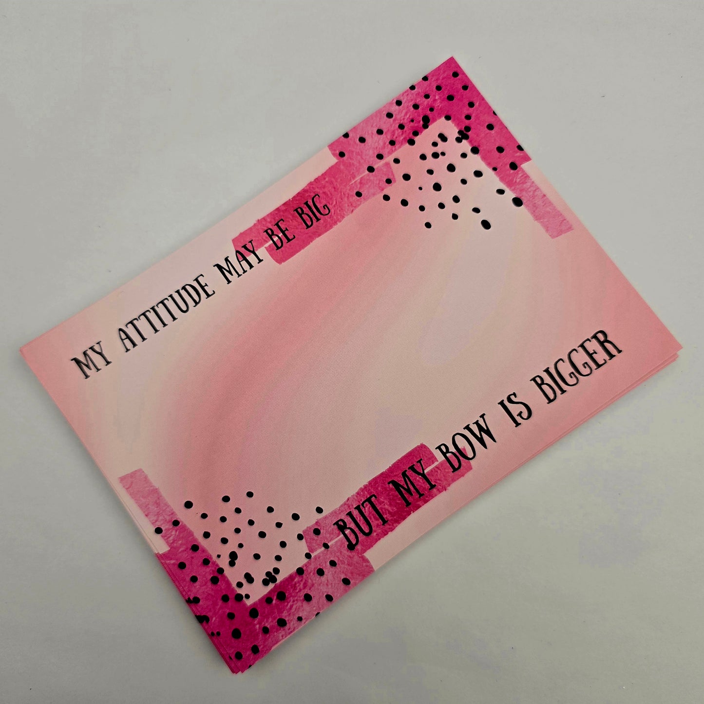 A6 Bow Backing Cards - Big Attitude Big Bows